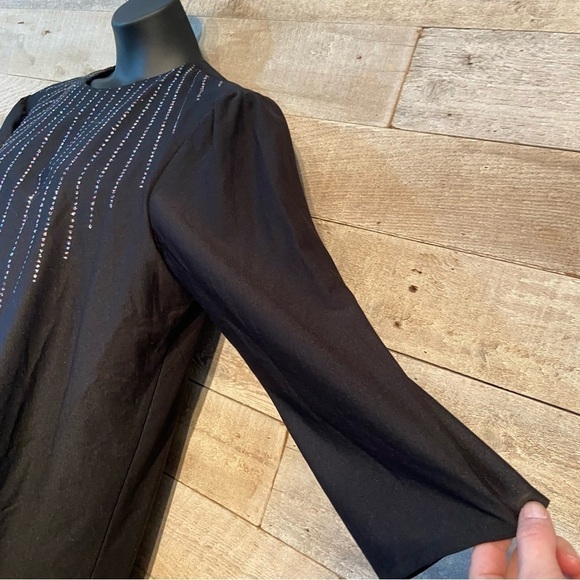 Vintage‎ David Bradley women's black dropped waist dress in size 22 - Picture 6 of 11